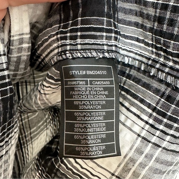 NWT BB Dakota Steve Madden Large Plaid Tassel Tank Top - Picture 6 of 8